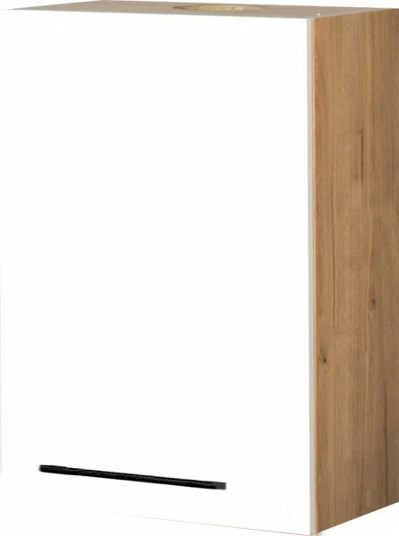 Szafka 50 górna prawa Bellona nad okap (biały połysk/dąb Soma ciemny)