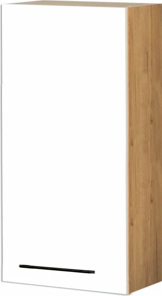 Szafka 50 górna prawa Bellona 100 cm (biały połysk/dąb Soma ciemny)
