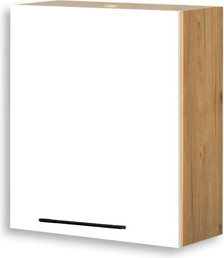 Szafka 60 górna prawa Bellona na suszarkę (biały połysk/dąb Soma ciemny)