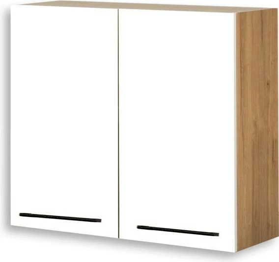 Szafka 80 górna Bellona (biały połysk/dąb Soma ciemny)