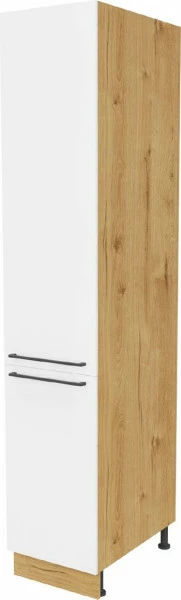 Wysoka wąska zabudowa gospodarcza lewa Bellona (biały połysk/dąb Soma ciemny) 