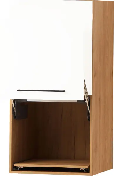 Zabudowa nadblatowa prawa Bellona (biały połysk/dab Soma ciemny)