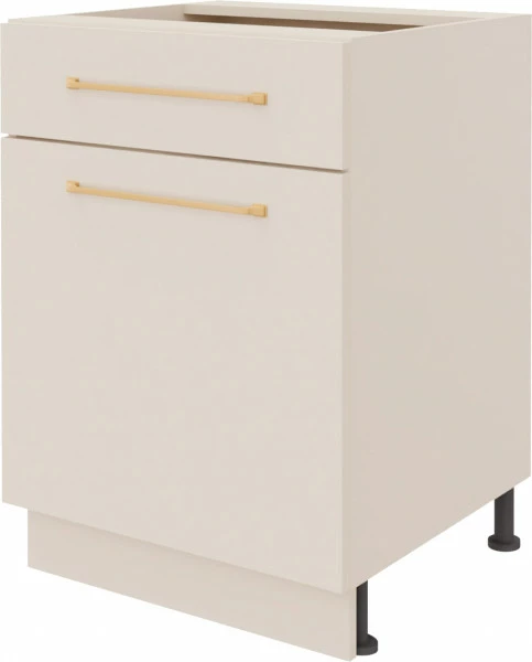 Szafka 60 dolna lewa z drzwiami i szufladą Imperia (kaszmir) 