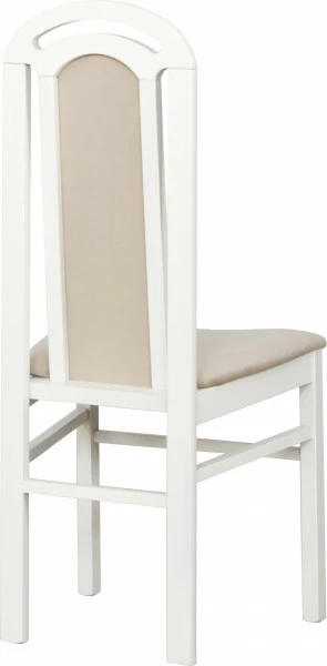 Krzesło K (biały/plusz beż)