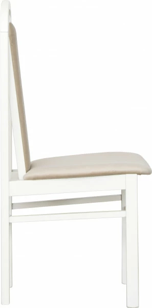 Krzesło K (biały/plusz beż)