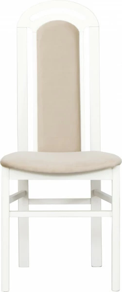 Krzesło K (biały/plusz beż)