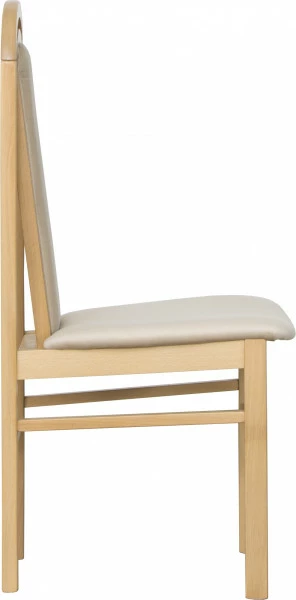 Krzesło K (dąb Soma ciemny/plusz beż) 