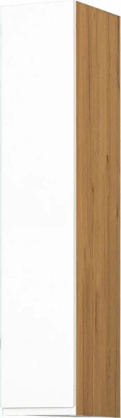 Szafka 20 górna z frontem lewa Kampara (Biały lakier/dąb Soma ciemny) 100cm