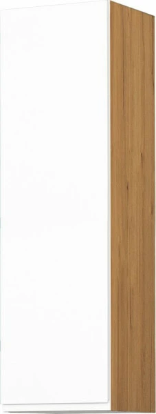 Szafka 30 górna lewa Kampara (Biały lakier/dąb Soma ciemny) 100cm