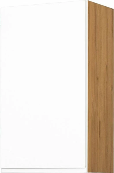 Szafka 40 górna prawa Kampara (Biały lakier/dąb Soma ciemny)