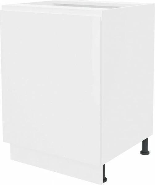 Szafka 60 dolna Kampara na kosz do segregacji odpadów (Biały lakier/Biały)