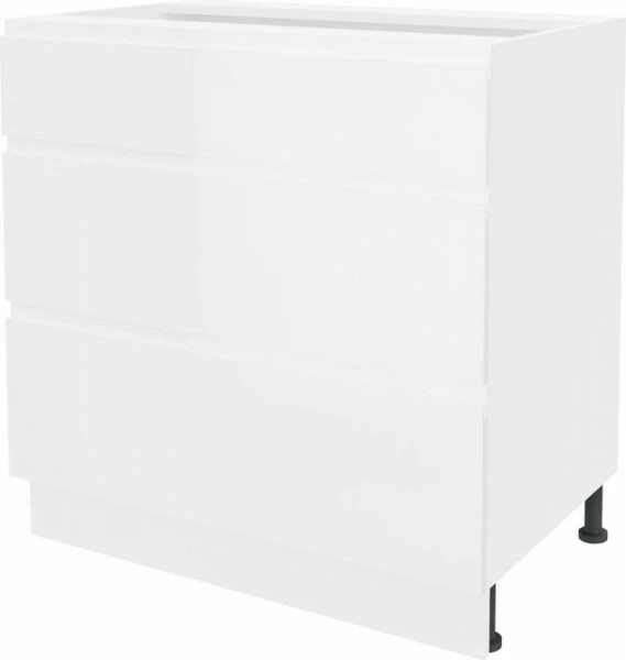 Szafka 80 dolna szufladowa Kampara (Biały lakier/Biały)