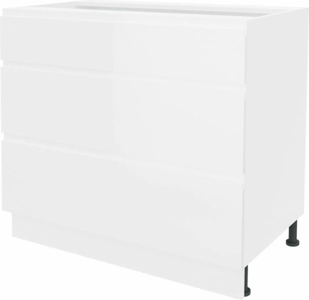 Szafka 90 dolna szufladowa Kampara (Biały lakier/Biały) 