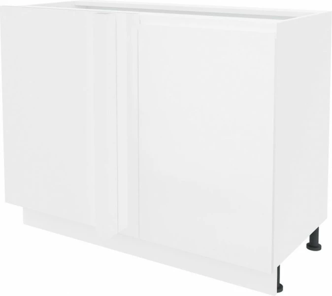 Szafka narożna dolna-prosta lewa Kampara (Biały lakier/Biały) 