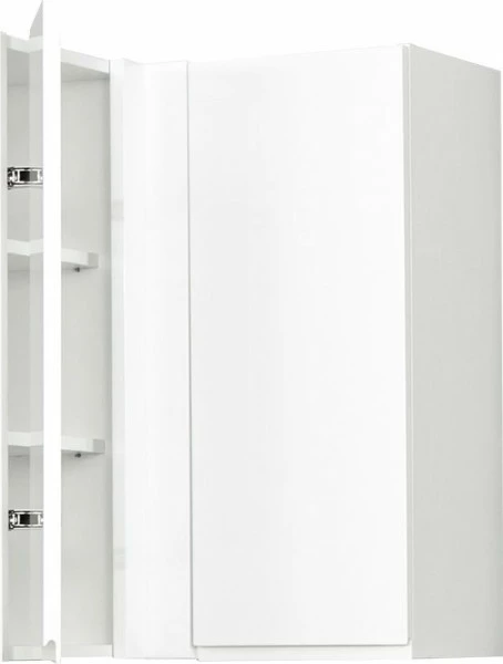 Szafka narożna górna (litera L) Kampara (Biały lakier/Biały) 