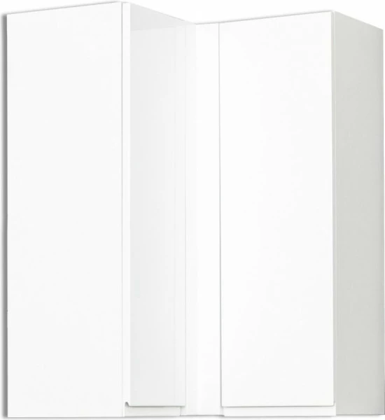 Szafka narożna górna (litera L) Kampara (Biały lakier/Biały) 100cm