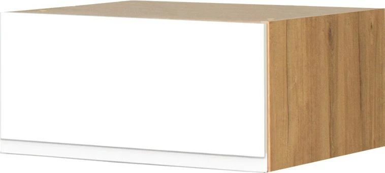 Nadstawka z wentylacją nad zabudowę gospodarczą Kampara (Biały lakier/dąb Soma ciemny) 