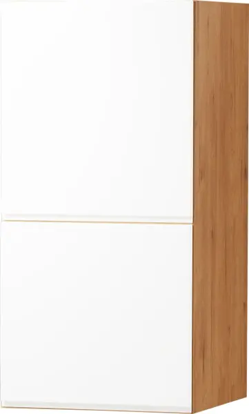 Zabudowa nadblatowa lewa Kampara (biały lakier/dąb Soma ciemny)