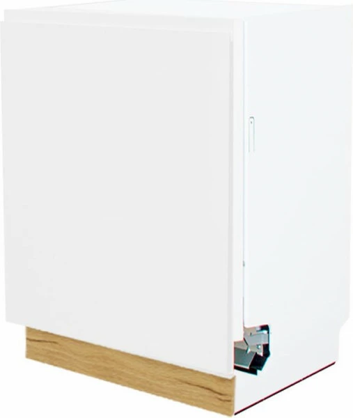 Dolna zabudowa zmywarki 60 panel zakryty Kampara (Biały lakier/dąb Soma ciemny) 