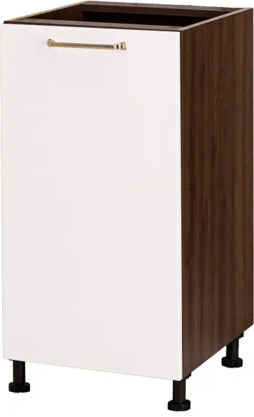 Szafka 40 dolna prawa Loara (biały połysk/orzech Foresta)