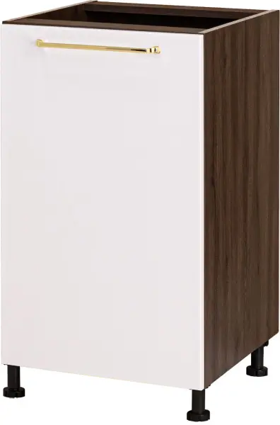 Szafka 45 dolna prawa Loara (biały połysk/orzech Foresta) 