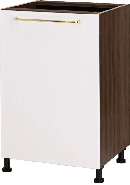 Szafka 50 dolna lewa Loara (biały połysk/orzech Foresta) 