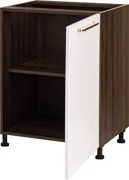 Szafka 60 dolna prawa Loara (biały połysk/orzech Foresta)