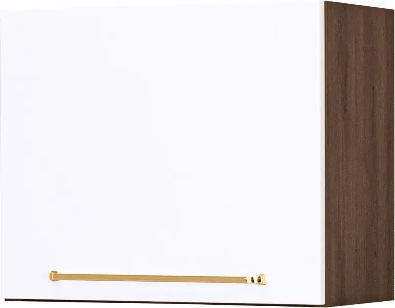 Szafka 60x43 nad okap teleskopowy Loara (biały połysk/orzech Foresta)