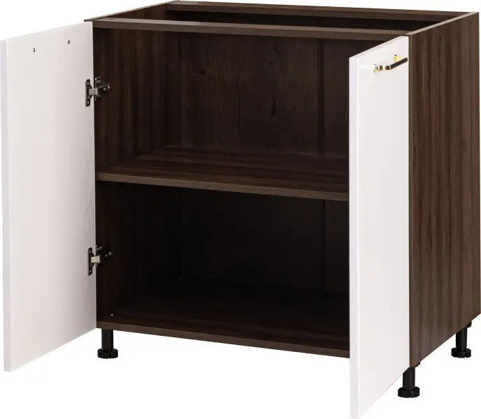 Szafka 80 dolna Loara (biały połysk/orzech Foresta)