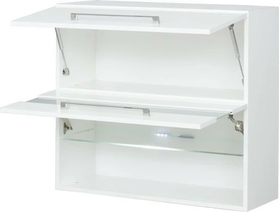 Szafka 80 górna witryna Loara (biały połysk)