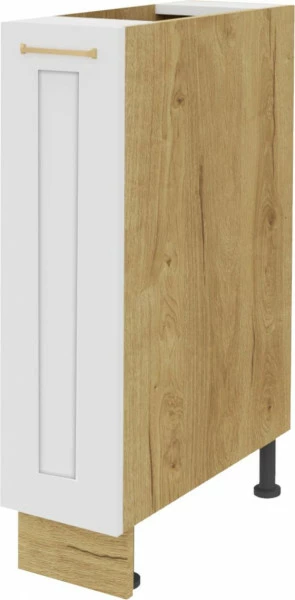 Szafka 20 dolna Laurencja na kosz cargo (biały lakier mat/dąb Soma ciemny)