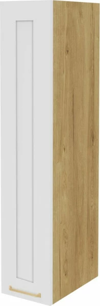 Szafka 20 górna z prawa Laurencja (biały lakier mat/dąb Soma ciemny) 100cm