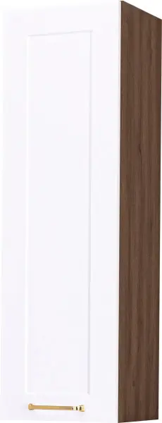 Szafka 30 górna prawa wys.100cm Laurencja (biały lakier mat/orzech Foresta)