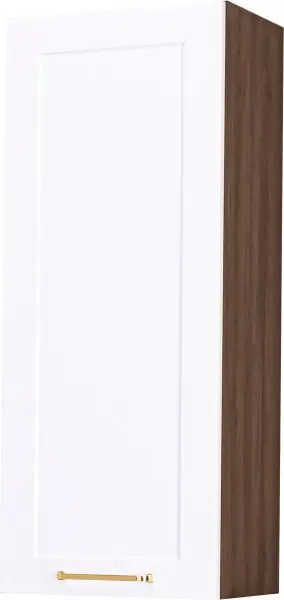 Szafka 40 górna prawa wys.100cm. Laurencja (biały lakier mat/orzech Foresta)