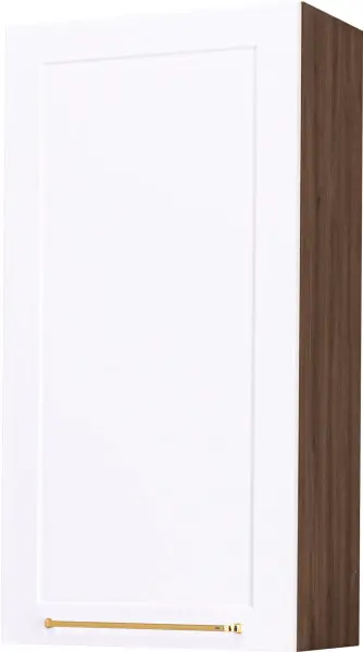 Szafka 45 górna prawa wys.100cm Laurencja (biały lakier mat/orzech Foresta)