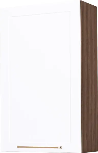 Szafka 50 górna prawa wys.100cm Laurencja (biały lakier mat/orzech Foresta)