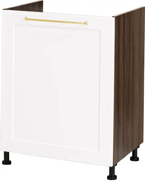 Szafka 60 dolna lewa Laurencja (biały lakier mat/orzech Foresta)