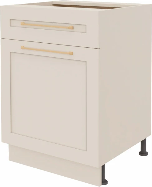 Szafka 60 dolna lewa z drzwiami i szufladą Laurencja (kaszmir lakier)