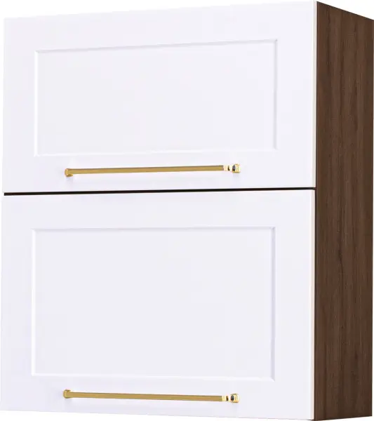 Szafka 60 Laurencja (biały lakier mat/orzech Foresta)