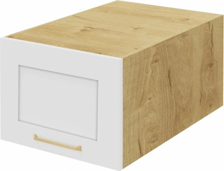 Nadstawka 40 Laurencja (biały lakier mat/dąb Soma ciemny)