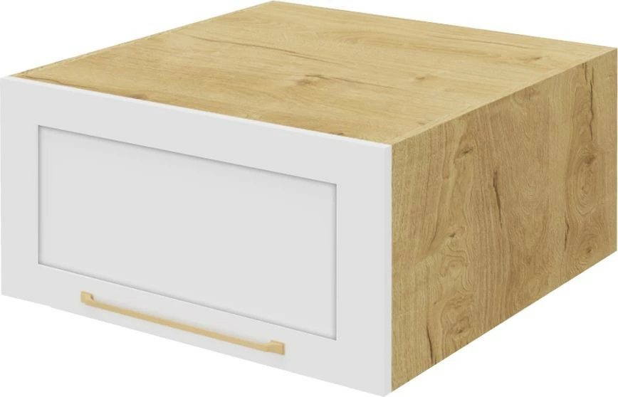Nadstawka z wentylacją nad zabudowę gospodarczą Laurencja (biały lakier mat/dąb Soma ciemny)