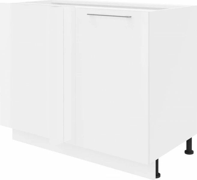 Szafka narożna dolna prosta lewa Loara (biały połysk) 