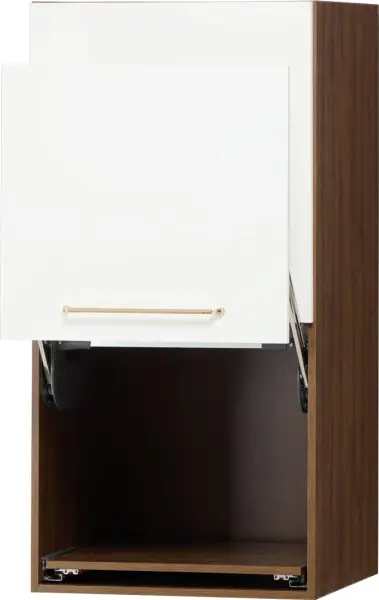 Zabudowa nadblatowa prawa Loara (biały połysk/orzech Foresta)