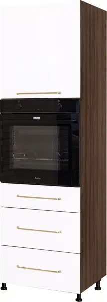 Wysoka zabudowa piekarnika prawa Loara z Easy Box (biały połysk/orzech Foresta)