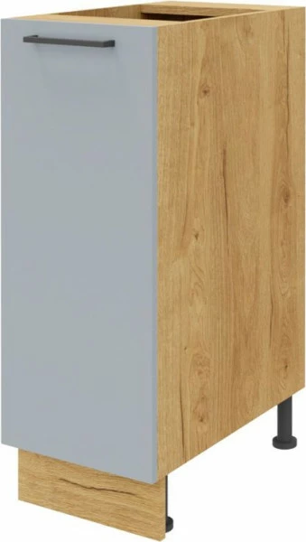 Szafka 30 dolna Monia na kosz cargo (szary/dąb Soma ciemny)