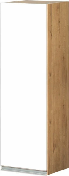 Szafka 30 górna prawa wys.100cm MONIA (biały połysk/dąb Soma ciemny)