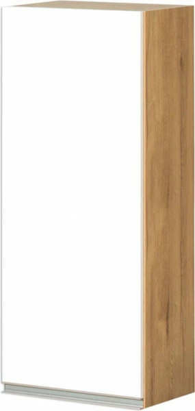 Szafka 40 górna prawa wys.100cm Monia (biały połysk/dąb Soma ciemny) 