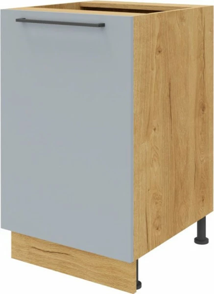 Szafka 50 dolna lewa Monia (szary/dąb Soma ciemny)
