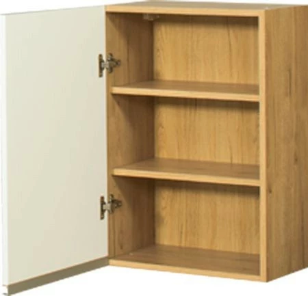 Szafka 50 górna lewa Monia (biały połysk/dąb Soma ciemny)