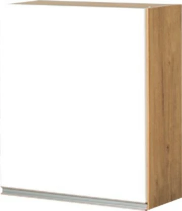 Szafka 60 górna lewa Monia (biały połysk/dąb Soma ciemny) 
